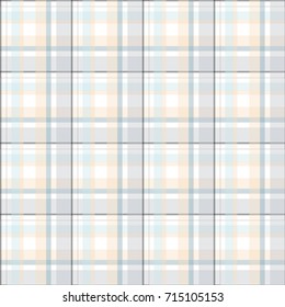 Abstract vector geometric seamless pattern. Vertical and horizontal crossed stripes. Plaid. Monochrome background. Wrapping paper. Print for interior design and fabric. Kids background.