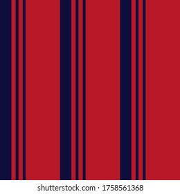 Resumen de patrones geométricos sin soldadura vectorial. Rayas verticales. Fondo de color. Papel envuelto. Impresión para diseño interior y tela. Trazo sin fisuras con colores rojo y azul. 