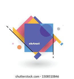 Abstract vector geometric shapes, elements for minimal banner, logo, social post