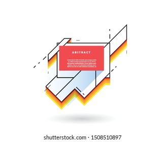 Abstract vector geometric shapes, elements for minimal banner, logo, social post