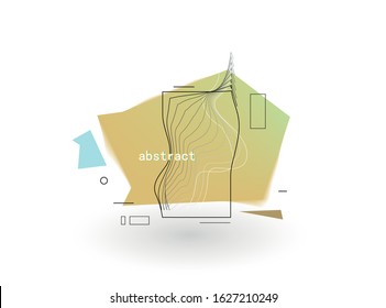 Abstract vector geometric shapes, elements for minimal banner, logo, social post