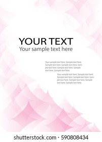 Abstract vector geometric soft pink background