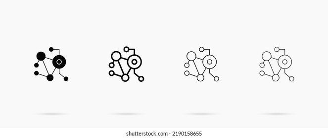 Abstract vector geometric symbol of connection. Blockchain concept