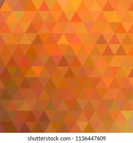 abstract vector geometric triangle background - orange and brown