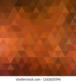 abstract vector geometric triangle background - orange and brown
