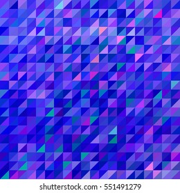 abstract vector geometric triangle background - bright blue