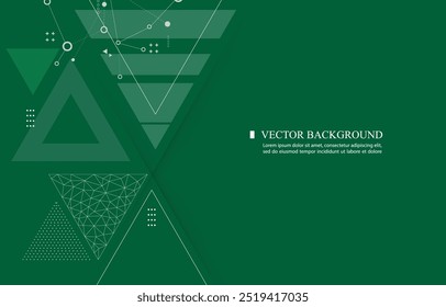 Vetor abstrato triângulo geométrico shape.green wallpaper.abstract fundo