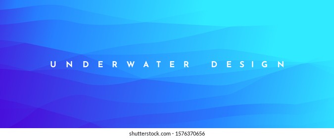 Abstract vector geometric wavy background. Minimalistic colorful gradient lines. Vibrant wallpaper. Futuristic UI design. Water flow design. Future concept cover template. Blue wave. Website layout.