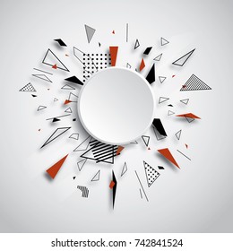 Abstract vector geometrical background banner copy space 