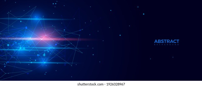 Abstract vector geometrical shapes. Connection, Digital, communication and technology network background .