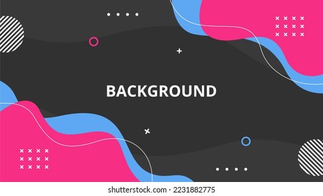 Abstract vector Geometry background. Full color wallpaper background with waving shape. Suitable for various designs such as templates, banners, covers and others