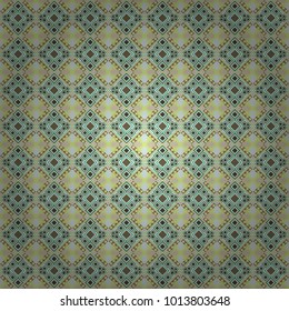 Abstract vector geometry surfaces, lines and points seamless pattern in brown, gray and yellow tones. Used as digital wallpaper and technology background.