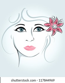 Abstract vector girl
