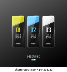 Abstract vector glass banners