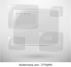 abstract vector glass plane on white eps 10