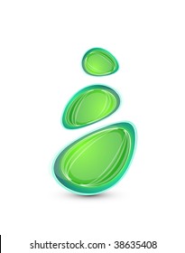 Abstract vector glass stones