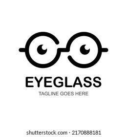 abstract vector glasses logo template