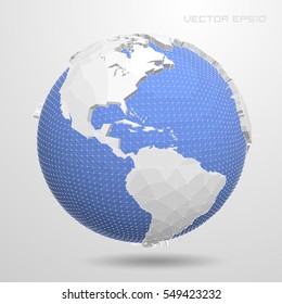 Abstract vector globe