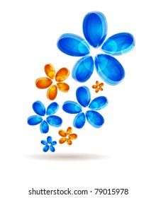 Abstract vector glossy shapes background