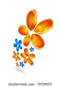 Abstract vector glossy shapes background