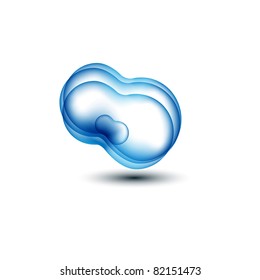 Abstract vector glossy shapes of background. For design