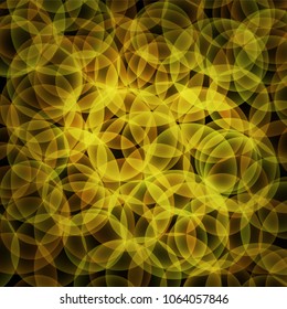 abstract vector glowing background with bright circles