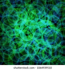 abstract vector glowing background with bright circles