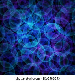 abstract vector glowing background with bright circles