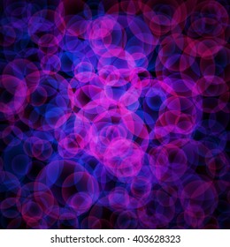 abstract vector glowing background with bright circles