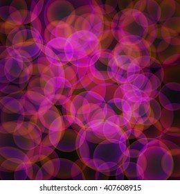 abstract vector glowing background with bright circles