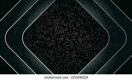 Abstract vector glowing dots background