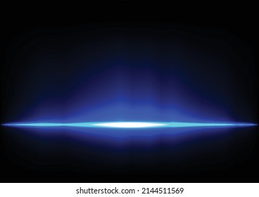 Abstract Vector Glowing line on blue background, blue light background. Vector illustration vector design