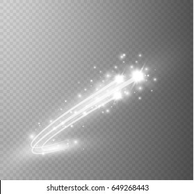 Abstract vector glowing magic star light effect.Glittering stars 