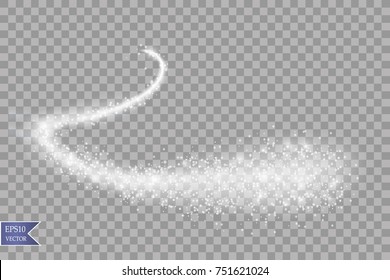 Abstract vector glowing magic star light effect
