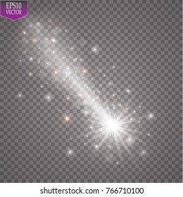 Abstract vector glowing magic star light effect
