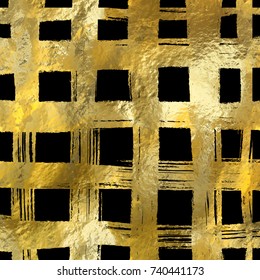 Abstract vector gold glittering textured art illustration.