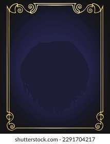 Abstract Vector  golden Floral Frame  Background