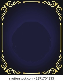 Abstract Vector  golden Floral Frame  Background