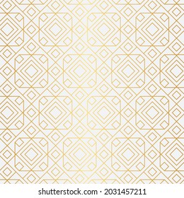 Abstract Vector Golden Line Art Pattern Background. Stock Illustration.