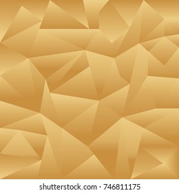 Abstract Vector. Golden polygonal background.