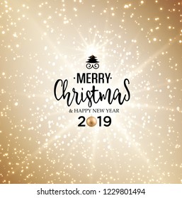 Abstract vector golden shiny background with black text