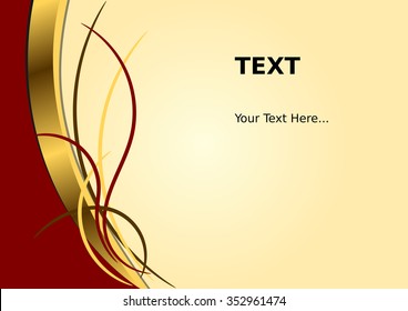 Abstract Vector With Golden Style for Text Background