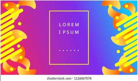 Abstract Vector gradient background creative design with beautiful and colorful geometry lines and shapes in holiday modern style.
