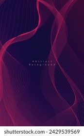 Abstract vector gradient background with waves