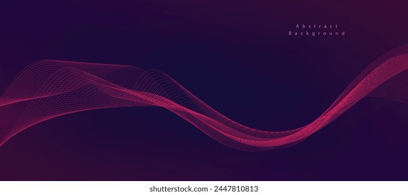 Abstract vector gradient background with waves	
