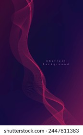 Abstract vector gradient background with waves	
