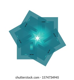 Abstract vector gradient in blue