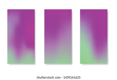 Abstract vector gradient blurred backgrounds. Modern screen design for mobile app.