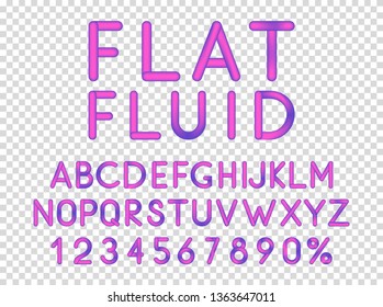 Abstract vector gradient font