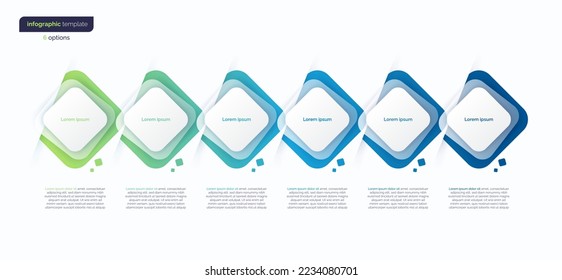 Abstrakte Vektorgrafikgrafikvorlage minimalistische Infografik bestehend aus 5 abgerundeten Quadraten.